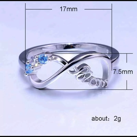 Silver Mom Infinity Ring - Picture 2 of 5